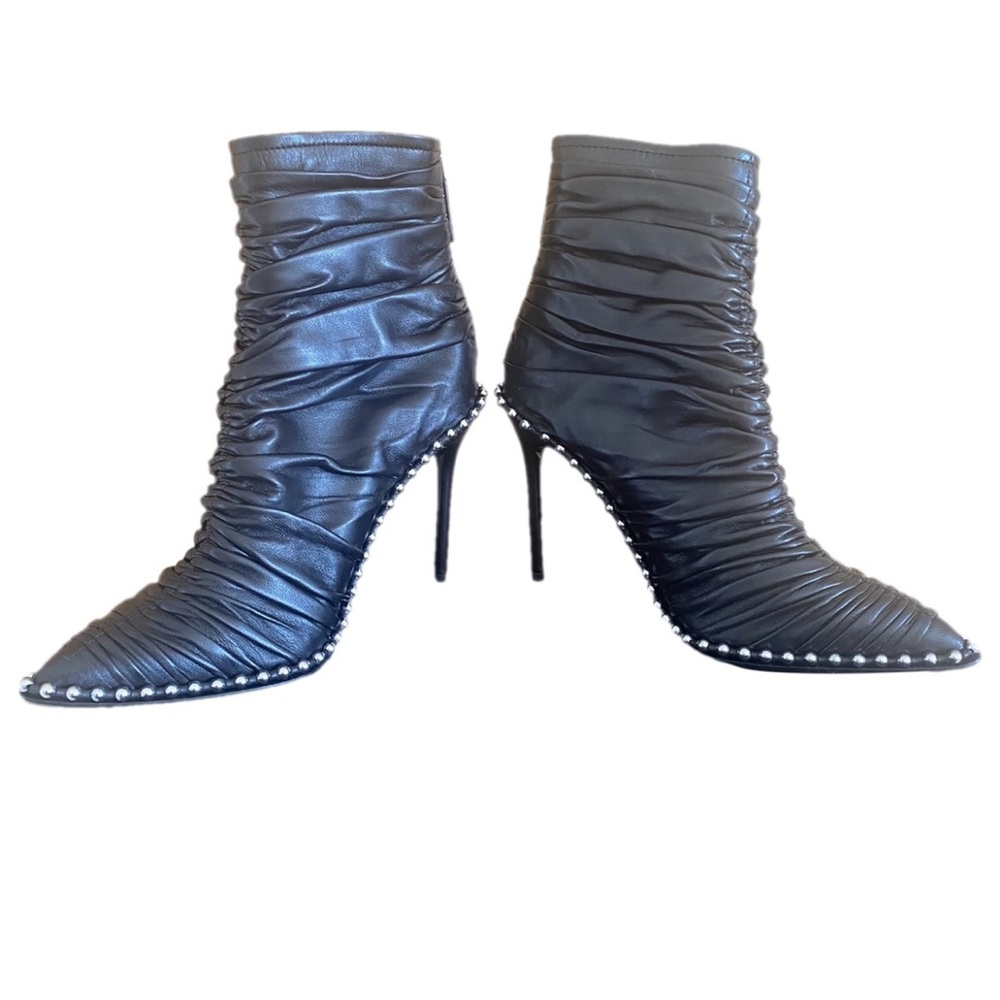 Alexander Wang Ruched Black Heeled Boots